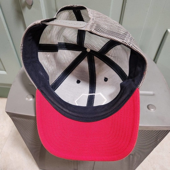 Patagonia Fitz Roy Hex Mountain Spellout Logo Mesh Trucker Snapback Hat Cap OSFA - Picture 10 of 11